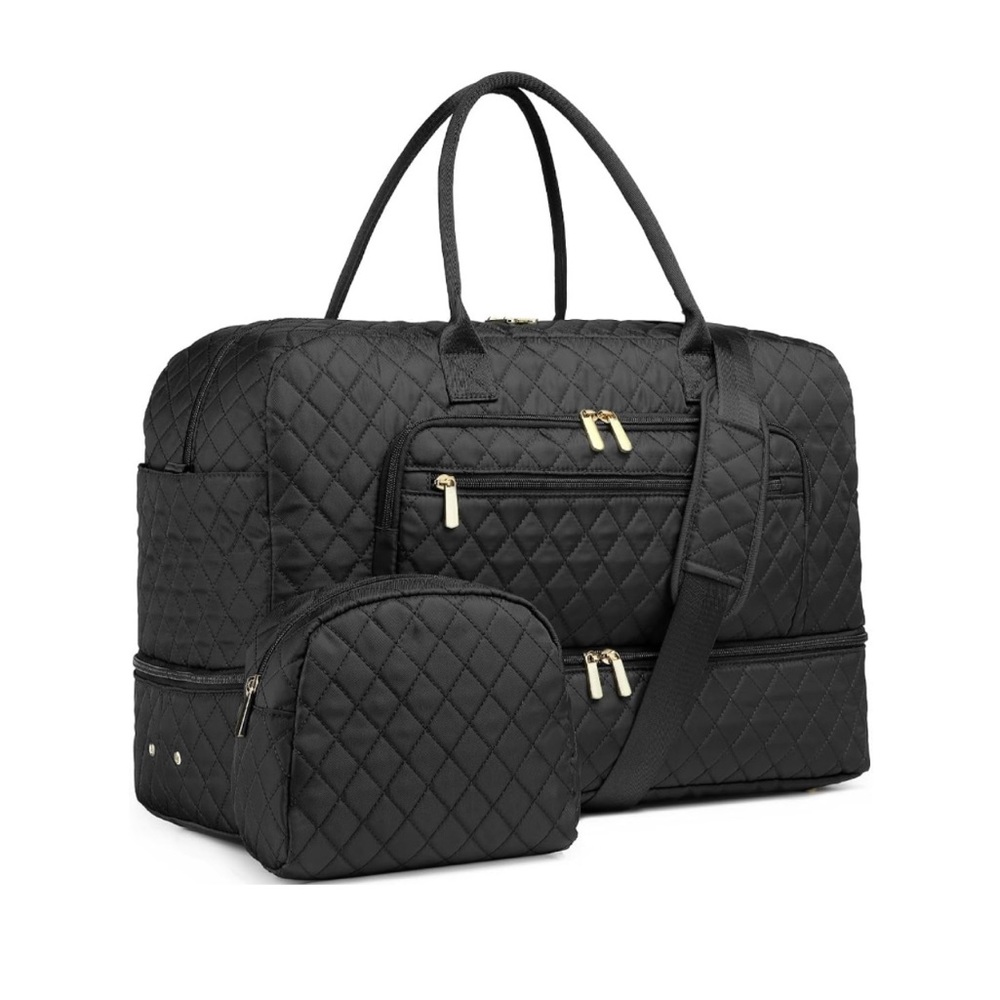 Weekend Travel Carry On Bag Set Black